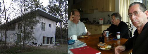 Left Virgil Grotfeldt studio Houston dec 07 photo Waldo Bien Right Virgil Grotfeldt, Richard Stout and Waldo Bien